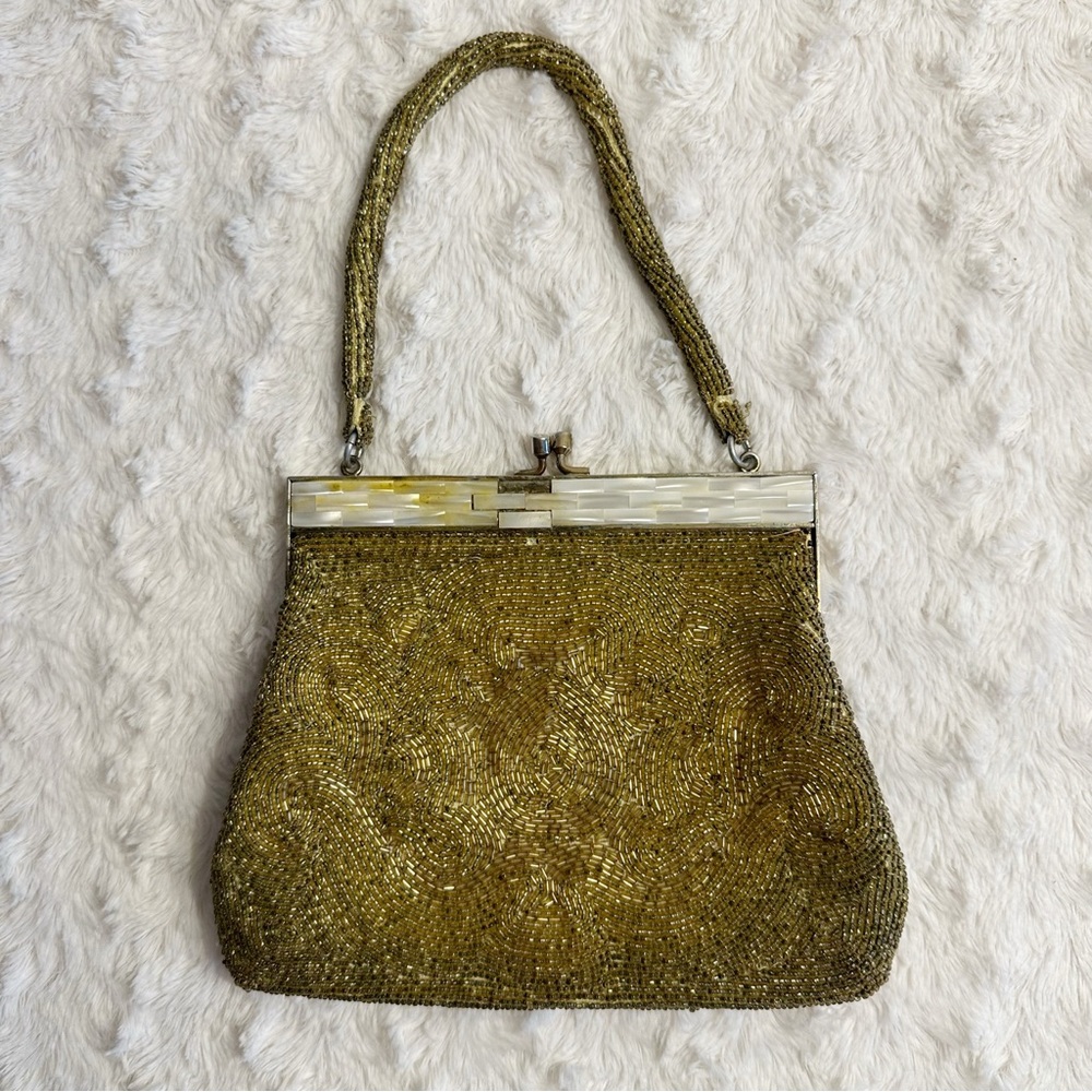 Vintage Gold Delil Beaded Purse